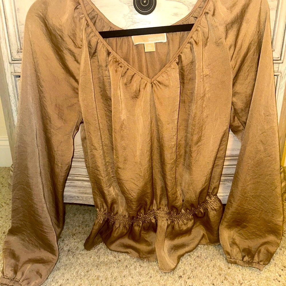 Michael Kors Women's Gold Blouse